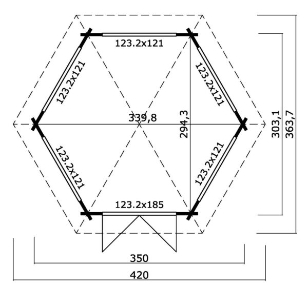 PADIGLIONE ILMENAU 3,5x3 (44 mm)