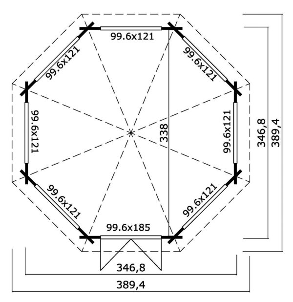 PADIGLIONE JAMAICA 3,5x3,5 (44 mm)