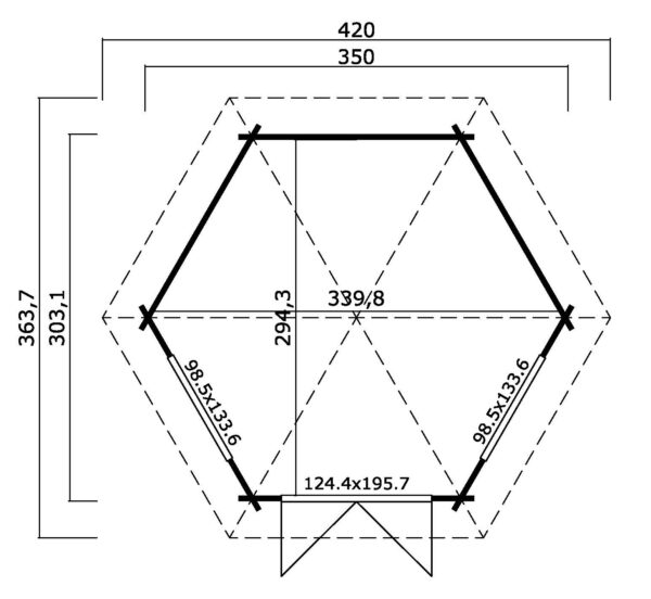 PADIGLIONE RIVERA 3,5x3 (44 mm)